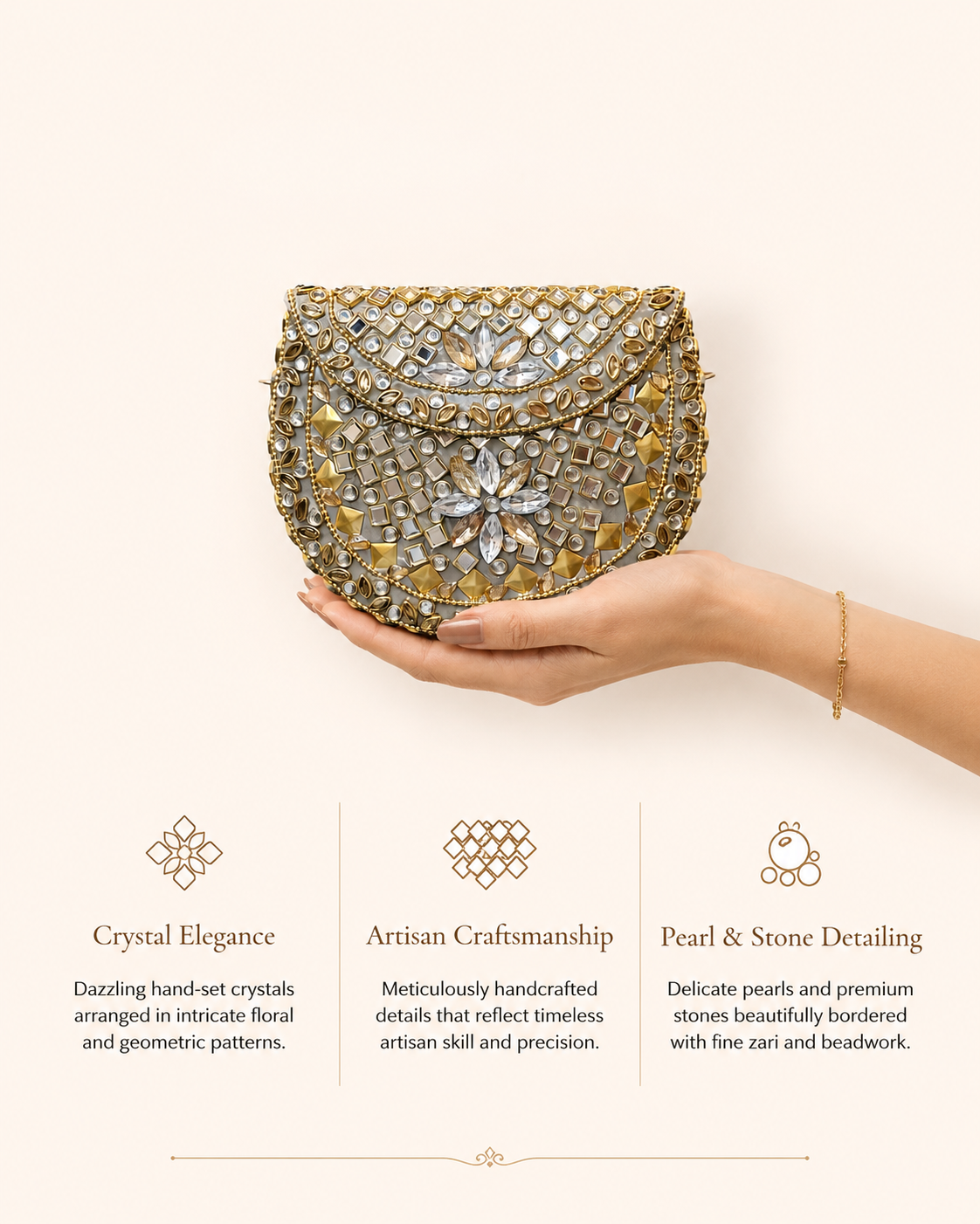 Sunehri Gul clutch (medium)