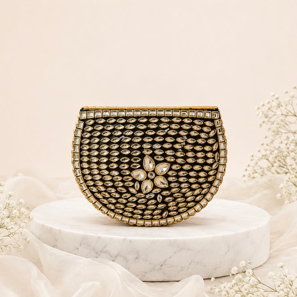 Kundan Statement Clutch (Medium)