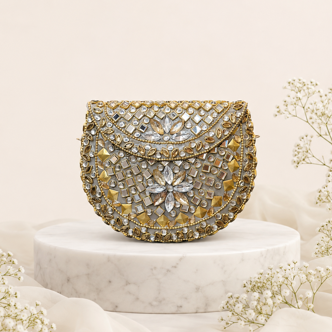 Sunehri Gul clutch (medium)
