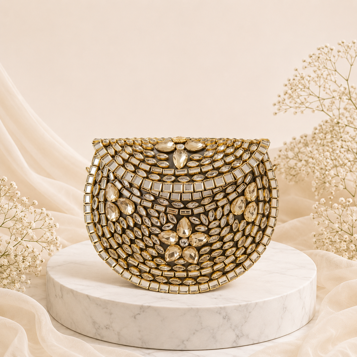 Kundan Statement Clutch (Medium)
