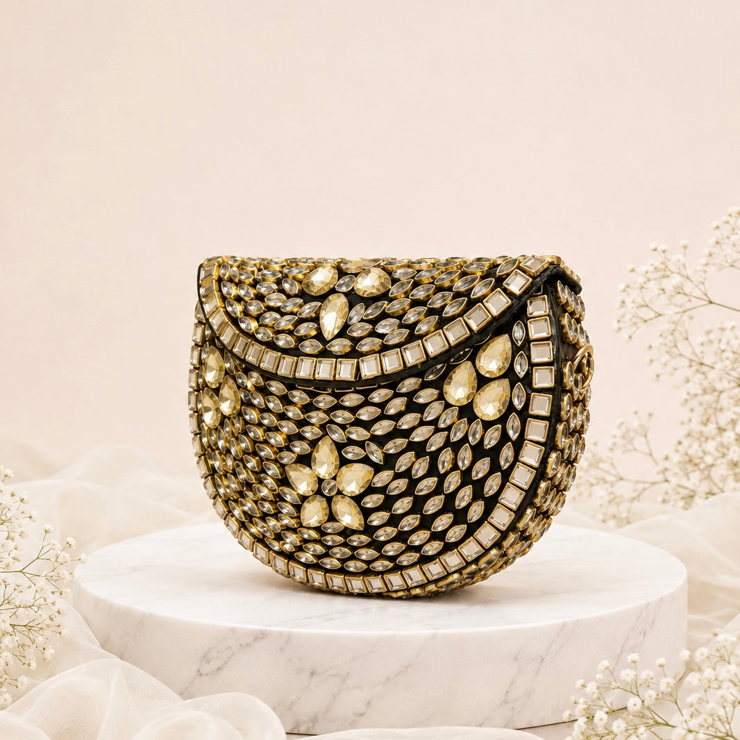 Kundan Statement Clutch (Medium)