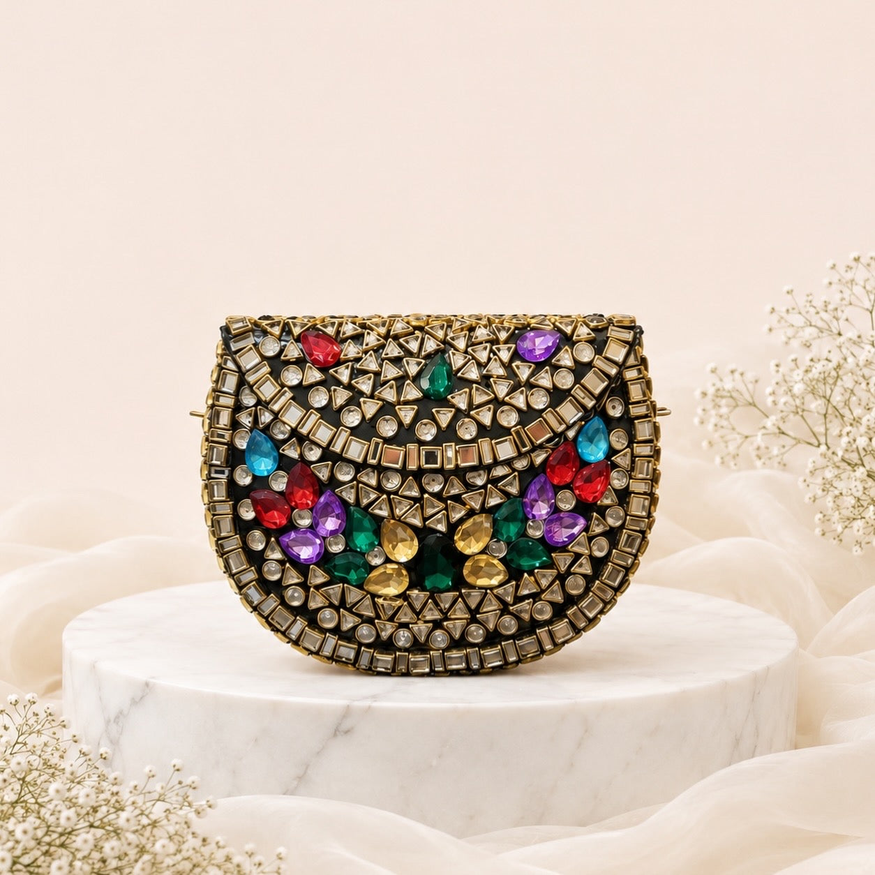 Maharani Gemstone Clutch (Medium)