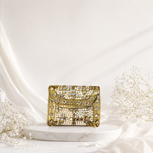 Pearl Kundan Clutch (Small)