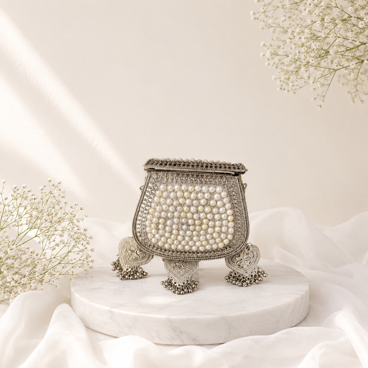 Jhumka Pearl Clutch (Medium)